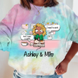 Work With Cat Personalized Valentine Tie Dye Shirt Sweatshirt Hoodie AP665