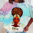African American Queen Personalized Tie Dye Shirt Sweatshirt Hoodie AP700