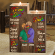 To My Love - LGBT Support Personalized Valentine Candle Holder CAH001