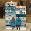 My Favorite Place Is Next To You Personalized Valentine Candle Holder CAH002