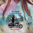 Motorcycle Couple Personalized Valentine Tie Dye Shirt Sweatshirt Hoodie AP651