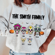 Day Of The Dead (Día de Muertos), Halloween Skull Family Custom Light Shirt Sweatshirt AP304