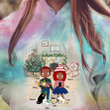 Christmas Couple Chibi And Cats Tie Dye Shirt Sweatshirt Hoodie AP386