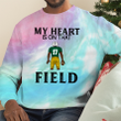 Football My Heart Is On That Field Tie Dye Shirt Sweatshirt Hoodie AP362