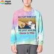 Best Cat Dad Fluffy Cat Personalized Tie Dye Shirt Sweatshirt Hoodie AP435
