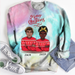 Merry Christmas Gift Couple Personalized Tie Dye Shirt Sweatshirt Hoodie AP395