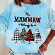 This Mom Belongs To Christmas Personalized Tie Dye Shirt Sweatshirt Hoodie AP398