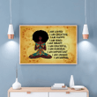 Canvas Wall Art Canvas Prints Poster Black yoga girl I am Horizontal Poster PT0023