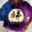 Witch and German Shepherd Personalized 3D Galaxy Shirt Sweatshirt Hoodie AP323