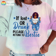 Return To My Bestie Personalized 3D Tie Dye Shirt Sweatshirt Hoodie AP335