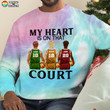 Basketball My Heart Is On That Court Tie Dye Shirt Sweatshirt Hoodie AP376