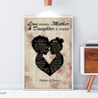 Canvas Wall Art Canvas Prints Poster Love Between A Mom & Daughter Is Forever PT0022B