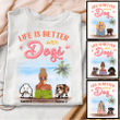 Apparel Summer Life Is Better With Dogs - Personalized Woman Shirt Hoodie Light AP227