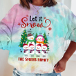 Christmas Snowman Family Personalized Tie Dye Shirt Sweatshirt Hoodie AP406