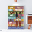 Canvas Wall Art Canvas Prints Poster Afro Girls - You Are My Person PT0016
