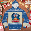Santa Paw Is Coming Peeking Dog  3D-Printed Christmas Ugly Sweatshirt Hoodie AP493