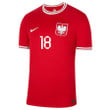 Poland National Team 2022-23 Qatar World Cup Red Away Men Jersey - Bartosz Bereszyński #18