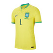 Alisson Becker 1 Brazil 2022-23 Youth Home Jersey National Team