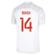 Poland National Team 2022-23 Qatar World Cup Adam Buksa #14 Home Men Jersey - White