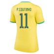 Philippe Coutinho #11 Brazil National Team 2022-23 Women Home Jersey