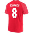 Canada National Team 2022 Qatar World Cup Raheem Edwards #8 Red Home Men Jersey - New