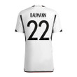 Germany National Team 2022-23 Qatar World Cup Oliver Baumann #22 Home Men Jersey - White