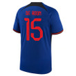 Marten De Roon #15 Netherlands National Team 2022-23 Qatar World Cup Away Men Jersey