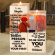 I Found My Missing Piece Personalized Valentine Candle Holder CAH009