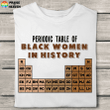 Periodic Table Of Back Woman In History T-Shirt Sweatshirt Hoodie AP782