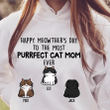 Purrfect Cat Mom Personalized T-shirt Sweatshirt Hoodie AP846