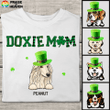 Doxie Mom Green Plaid Shamrock Personalized Shirt AP791