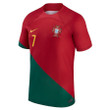 Cristiano Ronaldo 7 Portugal 2022-23 Home Jersey, Youth National Team World Cup Qatar