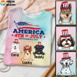 America Independence Day Pet Tie Dye Shirt Sweatshirt Hoodie AP875