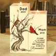 Cardinal Hard To Forget Memorial Personalized Candle Holder CAH007