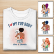 Dog and Mom Personalized Valentine Tie Dye Shirt Sweatshirt Hoodie AP764