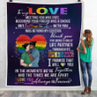 Personalized Fleece Blanket LGBT Couple A Great Life Partner FBL083