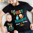 Our First Father's Day Baby Onesie And Young Shirt AP857