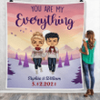 Personalized Fleece Blanket Happy Valentine You Are My Everything FBL077