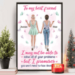 Bestie I Promise You Won't Be Alone Personalized Valentine Poster PT0060