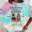 Bestie Bonding Over Alcohol Personalized Tie Dye Shirt Sweatshirt Hoodie AP736