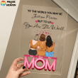 Mother And Daughter Personalized Gift Acrylic Plaque, Mother's Day Gift Glass Art Plaque PL0002
