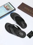 Gucci Gg Web Black Strap Black Flip-flops