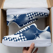 Dallas Football Team Logo Pattern Air Force 1 Printed Shoes Sneakers In Blue White