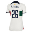 Portugal National Team FIFA World Cup Qatar 2022 Patch Gonçalo Ramos #26 Away Women Jersey