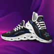 Dallas Football Team Blue Wavy Stripe 3D Max Soul Sneaker Shoes In Black