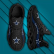 Dallas Football Team Blue Wavy Stripe 3D Max Soul Sneaker Shoes In Black