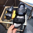 Louis Vuitton Bom Dia Mules Double Strap Sandals In Black