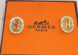 Hermes Crystal Oval H Letter Earrings In Brown/ Red/ Pale Pink/ Black