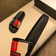 Gucci Pursuit Web Blue Red And Black Slides