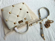 Valentino Garavani Roman Stud Medium Handle Bag Sheepskin In White